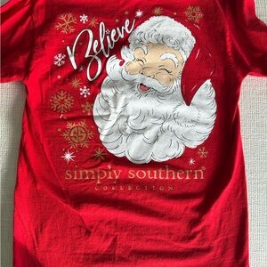 Simply Southern Red Believe Santa Tee